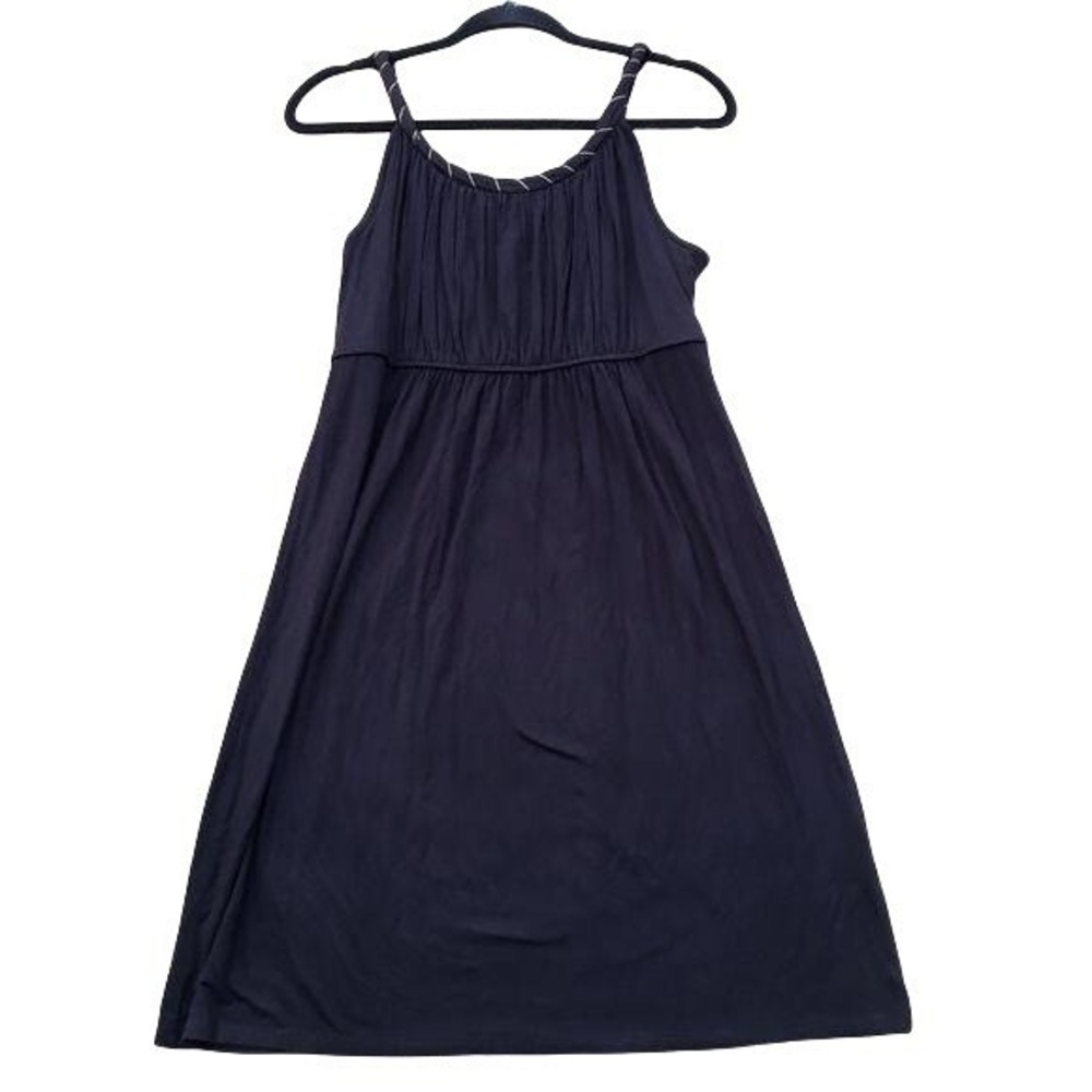 Style & Co. Grecian Toga Festival Lightweight Dress Sz M Tea‎ Length Black